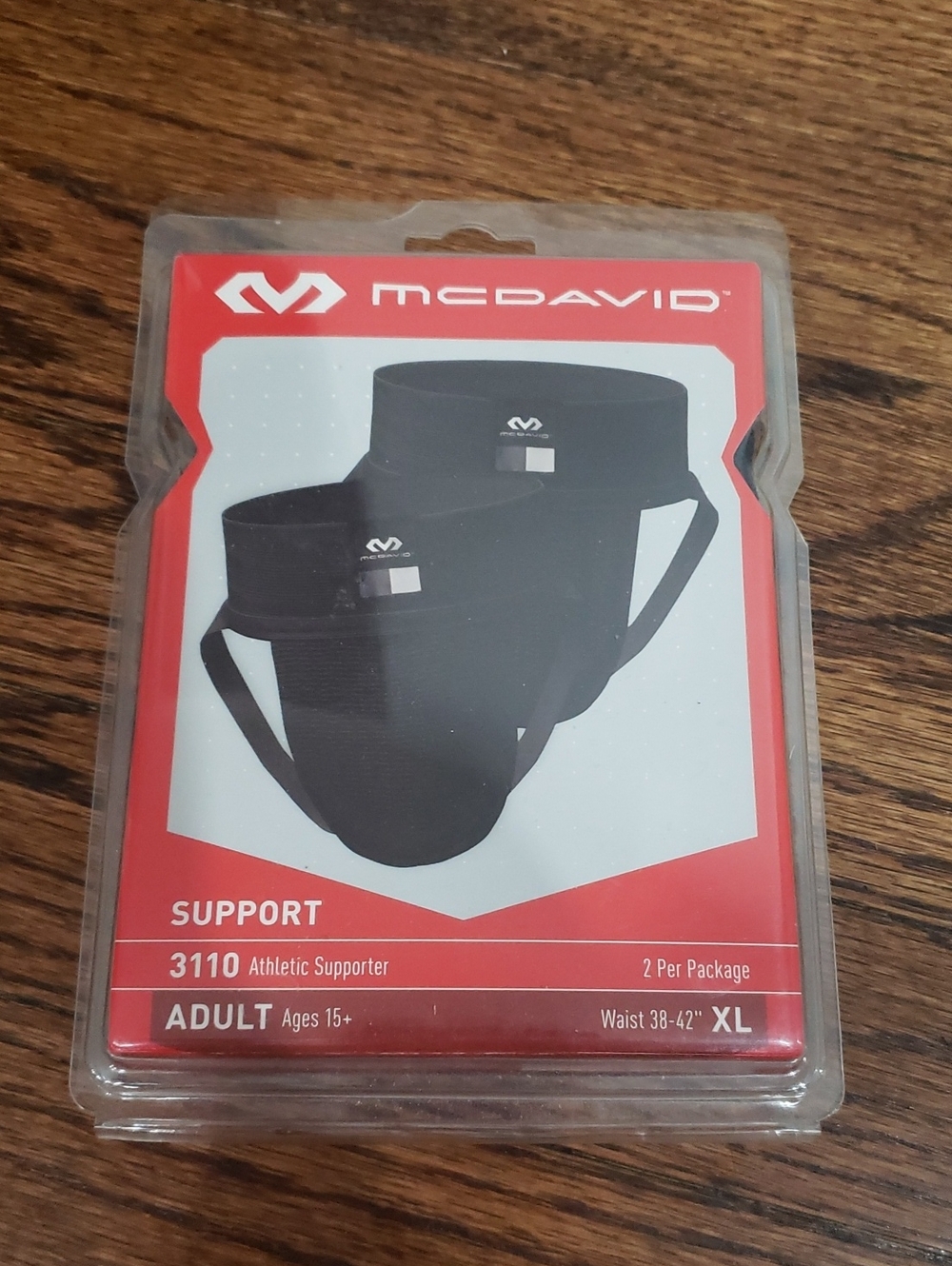 McDavid 3110 Athletic Supporter 2ct pack Black XL